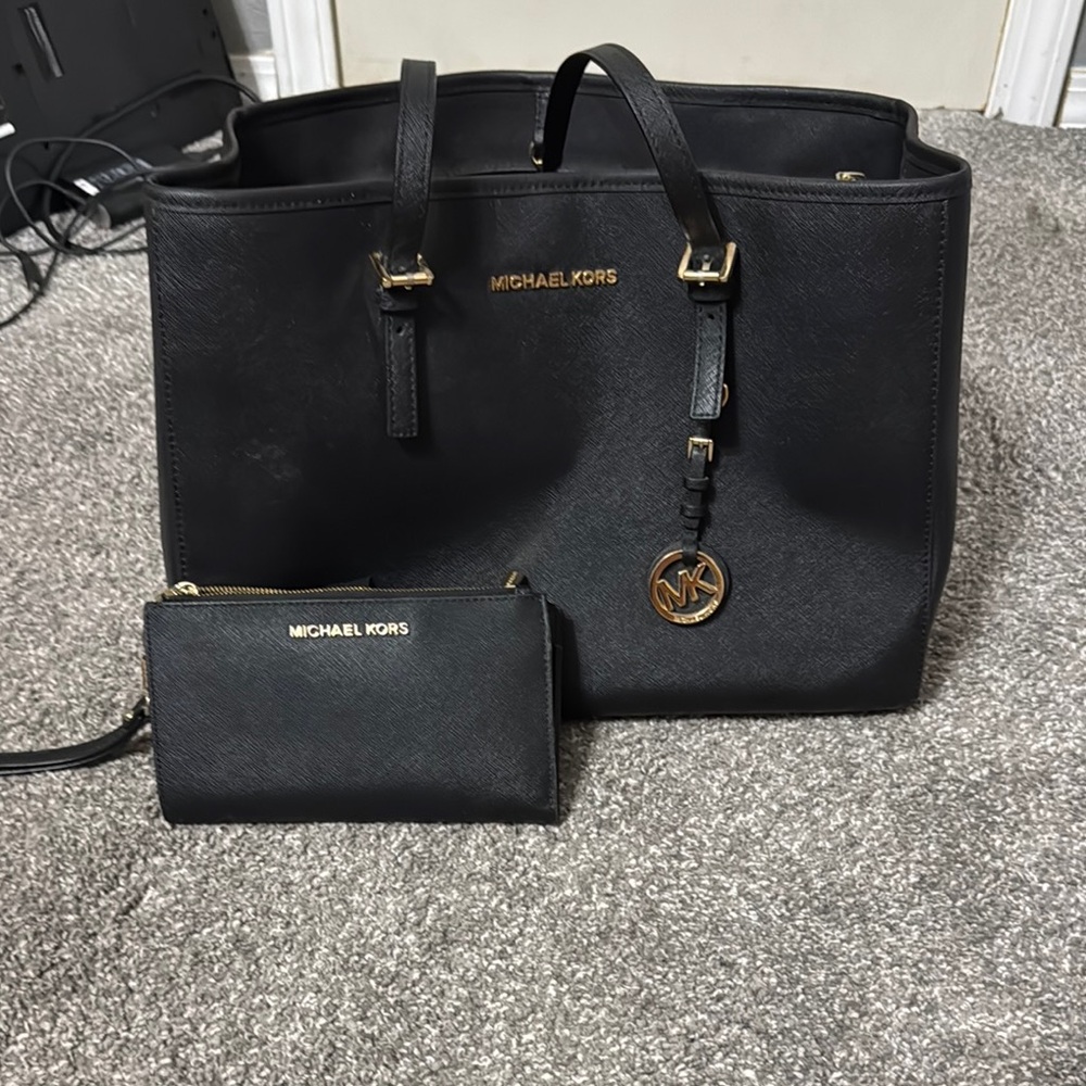 Michael Kors Black Saffiano Leather Tote